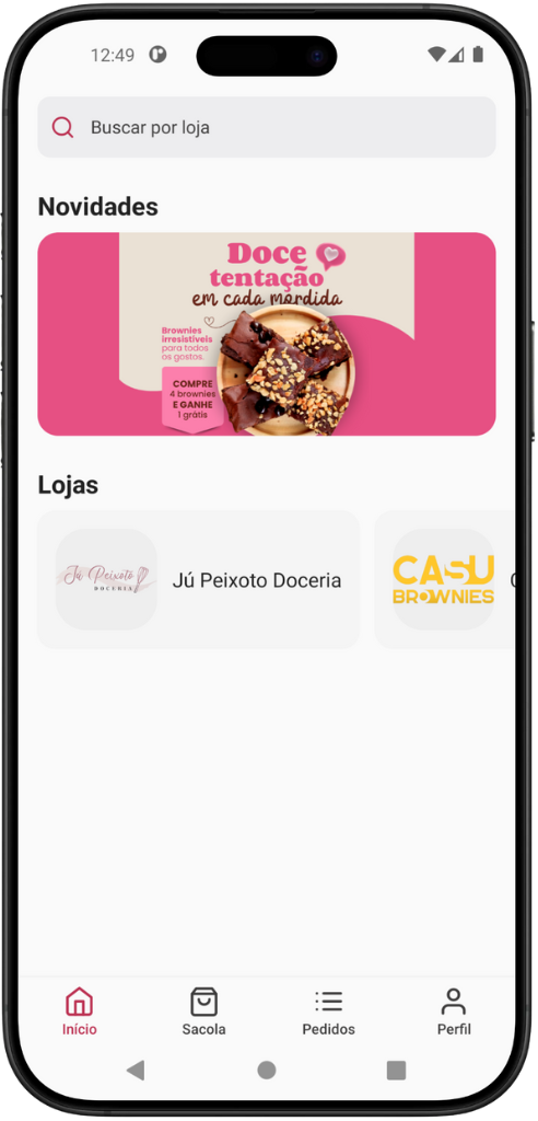 Preview do aplicativo Tem Sobremesa